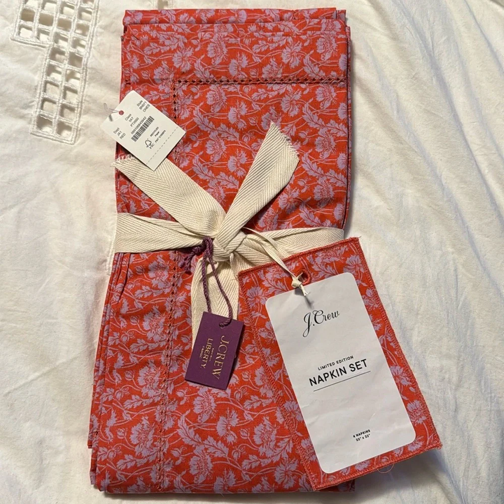 J. Crew Limited-edition set-of-four napkins Liberty® Toutouayette fabric